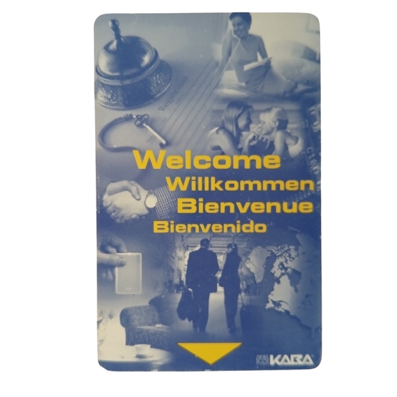 Kaba Welcome Sign Hotel Room Key Card in Blue and Yellow - Picture 2 of 5